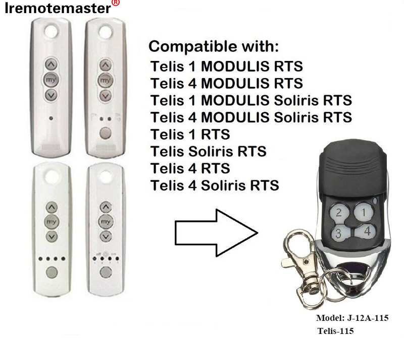 Telis 1 RTS Telis Soliris RTS 4 RTS گیراج ڈور ریموٹ کنٹرول 433.42MHz کے لیے